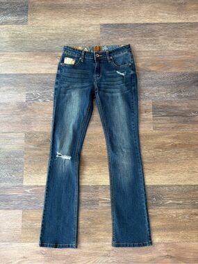 POL Distressed with floral Embroidery Denim Jeans size S